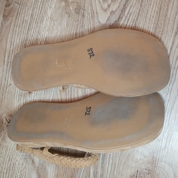 Gia Borghini By Rhw Suede T Strap Womens Tan Between The Toe Sandals Size 9 - Picture 8 of 16